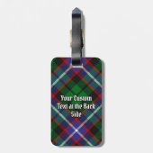 Clan Russell Crest over tartan Bagagelabel (Achterkant verticaal)
