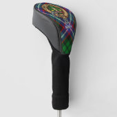 Clan Russell Crest over Tartan Golfheadcover (Schuin)