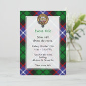 Clan Russell Crest over tartan Kaart (Staand voorkant)