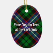 Clan Russell Crest over tartan Keramisch Ornament (Achterkant)