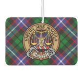 Clan Russell Crest over tartan Luchtverfrisser (Voorkant)