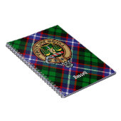 Clan Russell Crest over tartan Notitieboek (Rechterzijde)