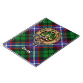 Clan Russell Crest over tartan Notitieboek (Linkerzijde)