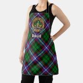Clan Russell Crest over tartan Schort (Insitu)