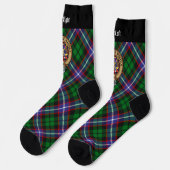 Clan Russell Crest over tartan Sokken (Links)