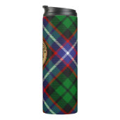 Clan Russell Crest over tartan Thermosbeker (Geroteerd rechts)