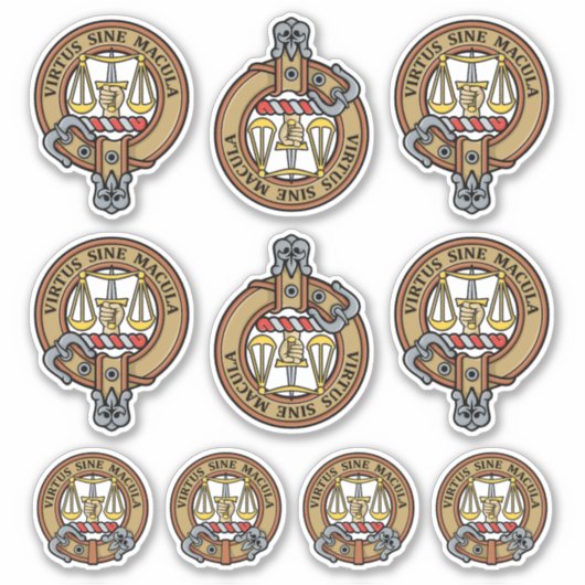 Clan Russell Crest Sticker Set (Voorkant)