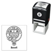 Clan Russell Crest Zelfinktende Stempel (In situ)