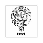 Clan Russell Crest Zelfinktende Stempel (Design)