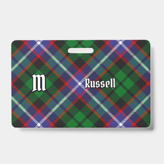 Clan Russell Tartan Badge (Voorzijde)