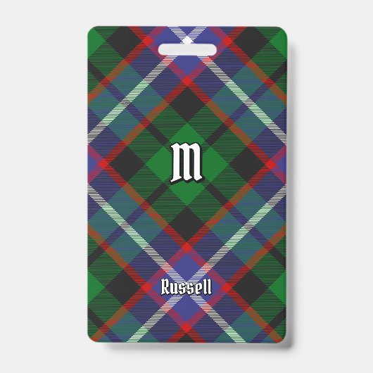 Clan Russell Tartan Badge (Voorzijde)