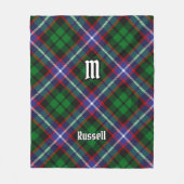 Clan Russell Tartan Fleece Deken (Voorkant)