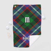 Clan Russell Tartan Golfhanddoek (Insitu)