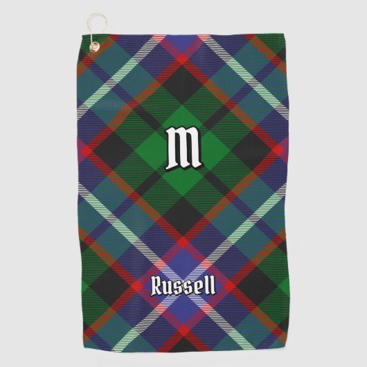 Clan Russell Tartan Golfhanddoek (Voorkant)