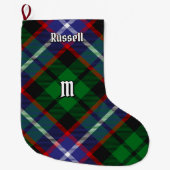 Clan Russell Tartan Grote Kerstsok (Voorkant)