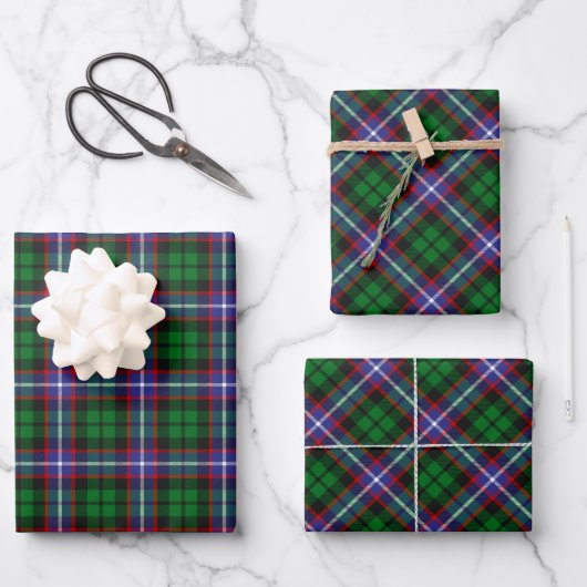 Clan Russell Tartan Inpakpapier Vel (Voorkant)