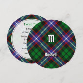 Clan Russell Tartan Kaart (Voorkant / Achterkant)