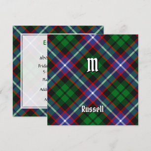 Clan Russell Tartan Kaart