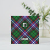 Clan Russell Tartan Kaart (Staand voorkant)