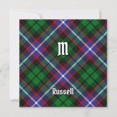 Clan Russell Tartan Kaart (Voorkant)