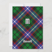 Clan Russell Tartan Kaart (Voorkant)