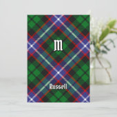 Clan Russell Tartan Kaart (Staand voorkant)