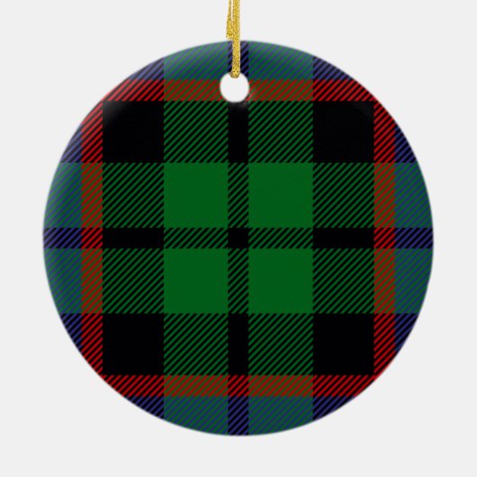 Clan Russell Tartan Keramisch Ornament (Achterkant)