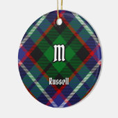Clan Russell Tartan Keramisch Ornament (Links)