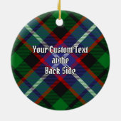 Clan Russell Tartan Keramisch Ornament (Achterkant)