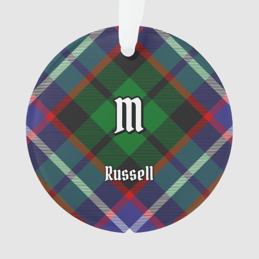 Clan Russell Tartan Ornament (voorkant)