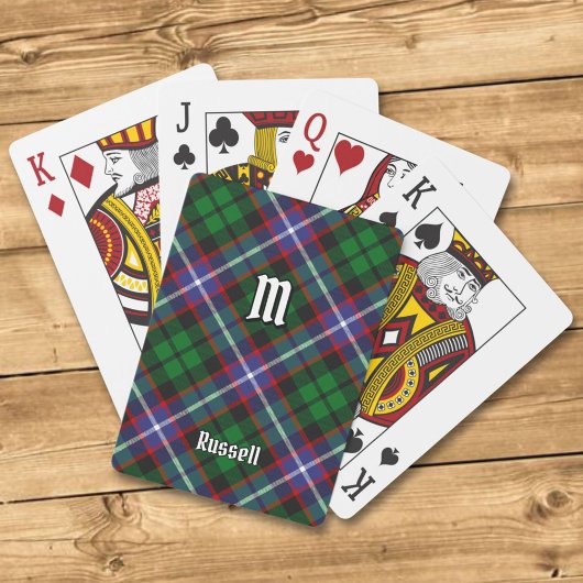 Clan Russell Tartan Pokerkaarten