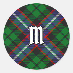 Clan Russell Tartan Ronde Sticker