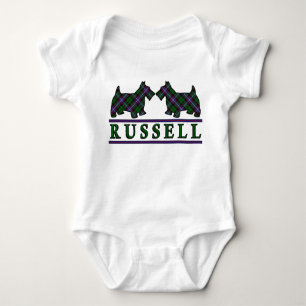 Clan Russell Tartan Scottie Dogs Romper