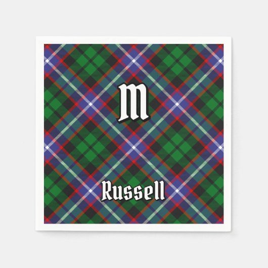 Clan Russell Tartan Servet (Voorkant)