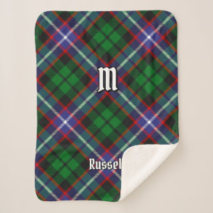 Clan Russell Tartan Sherpa Deken