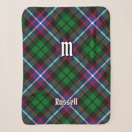Clan Russell Tartan Sherpa Deken (Voorkant)