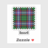 Clan Russell Tartan Sticker (Vel)