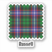 Clan Russell Tartan Sticker (Voorkant)