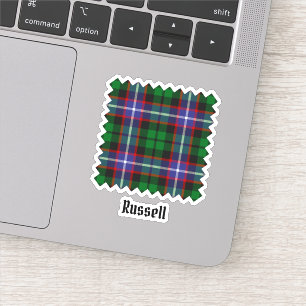Clan Russell Tartan Sticker