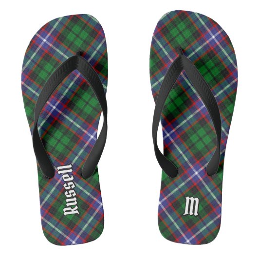 Clan Russell Tartan Teenslippers (Voetbed)
