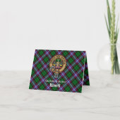 Clan Russell Wapen over Tartan (Voorkant)
