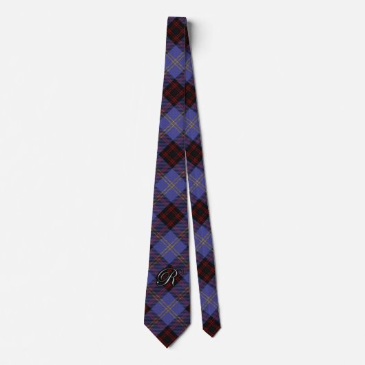 Clan Rutherford Classic Letter R Monogram Tartan Stropdas (Voorkant)