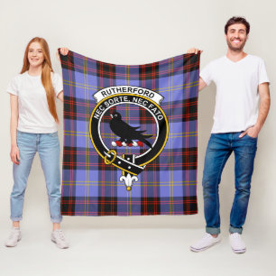 Clan Rutherford Tartan Pset Fleece Deken
