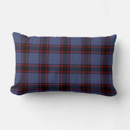 Clan Rutherford Tartan Royal Blue en Black Pset Kussen