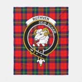 Clan Ruthven Tartan Pset Fleece Deken (Voorkant)