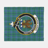 Clan Sandilands Ancient Tartan Pset Fleece Deken (Voorkant (Horizontaal))