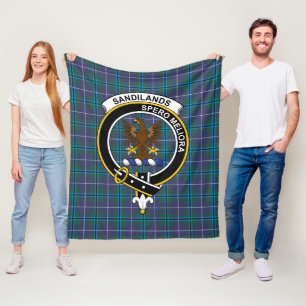 Clan Sandilands Modern Tartan Pset Fleece Deken