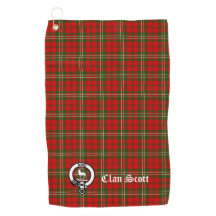 Clan Scott Crest Badge en Tartan 