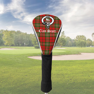 Clan Scott Crest Badge en Tartan  Golfheadcover
