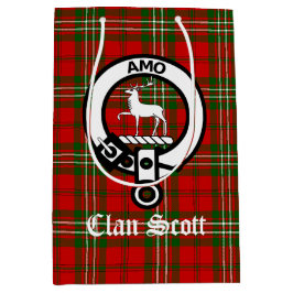 Clan Scott Crest Badge & Tartan Medium Cadeauzakje